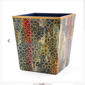 Mackenzie Childs Mosaic Abstract Wastebin